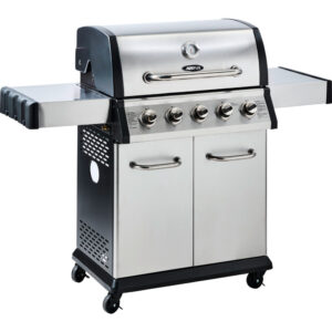 JUSTUS Gasgrill Geras 5 Brenner aus Edelstahl Camping Grill BBQ Grillwagen