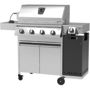 Gasgrill Edelstahl "Hermann XL Pro" + Drehspieß & 800°C Brenner Germany