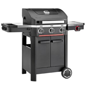 Gasgrill 3 Edelstahl Brenner BBQ Grillwagen Grill Thermometer Grillwagen HAMSON