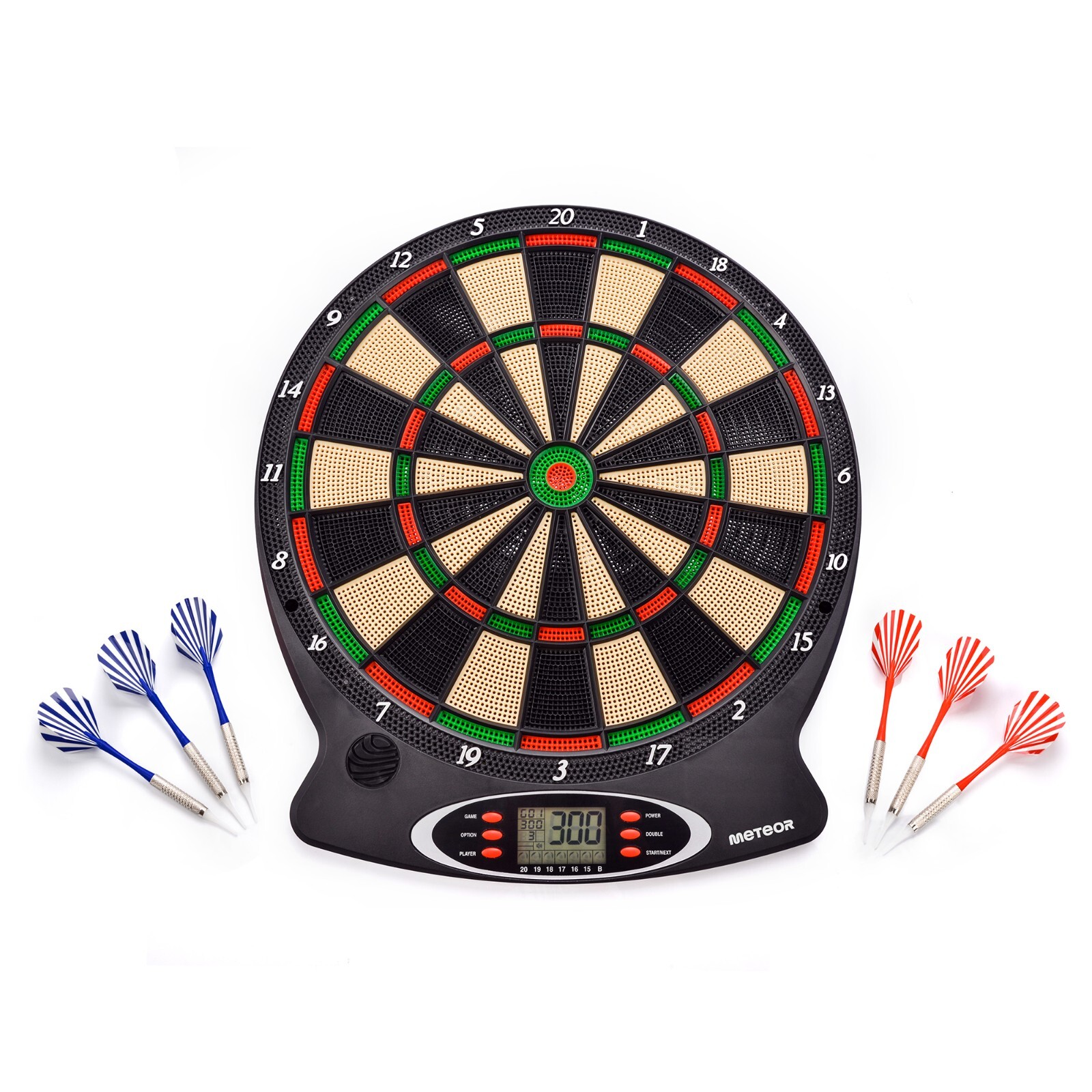 Elektronische Dartscheibe Dartboard Profi LCD 6 Pfeile 18 Spiele Dartboard DART