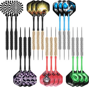 Profi Dartpfeile Set mit Metallspitze für Hobby und Anfänger 18 Stück Balancie