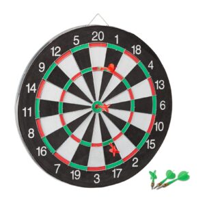 Dartscheibe mit pfeile Dartboard klassisch Steeldarts Spiel 6 Pfeile
