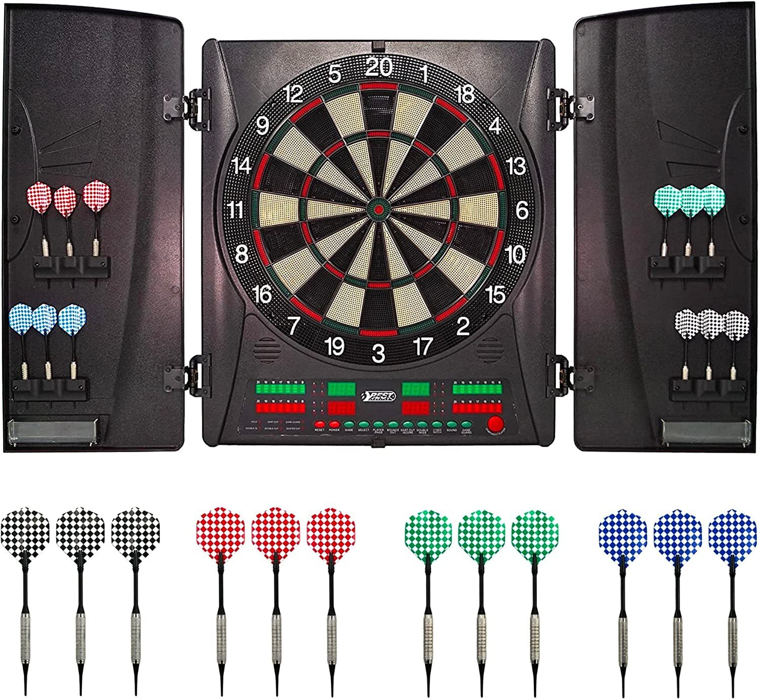 Best Sporting Dartscheibe elektronisch Wembley I Dartboard Kabinett Turniermaße
