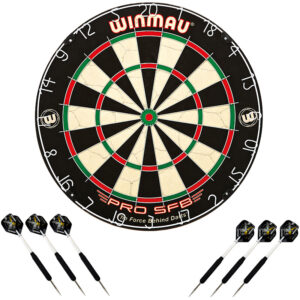 Winmau Dartscheibe PRO SFB im Set inkl. 2 Satz Winmau Steeldarts Spielfertig NEU