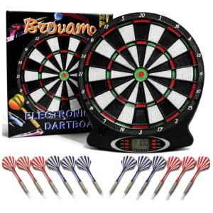 Dartscheibe elektronisch Darts Spiel mit 12 Pfeilen LCD Display Dartscheibe
