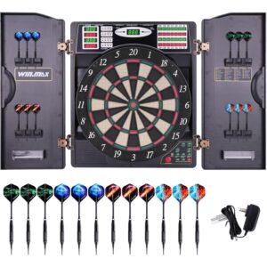Elektronische Dartscheibe Profi Set mit 211 Spielvarianten für 1 16 Spieler
