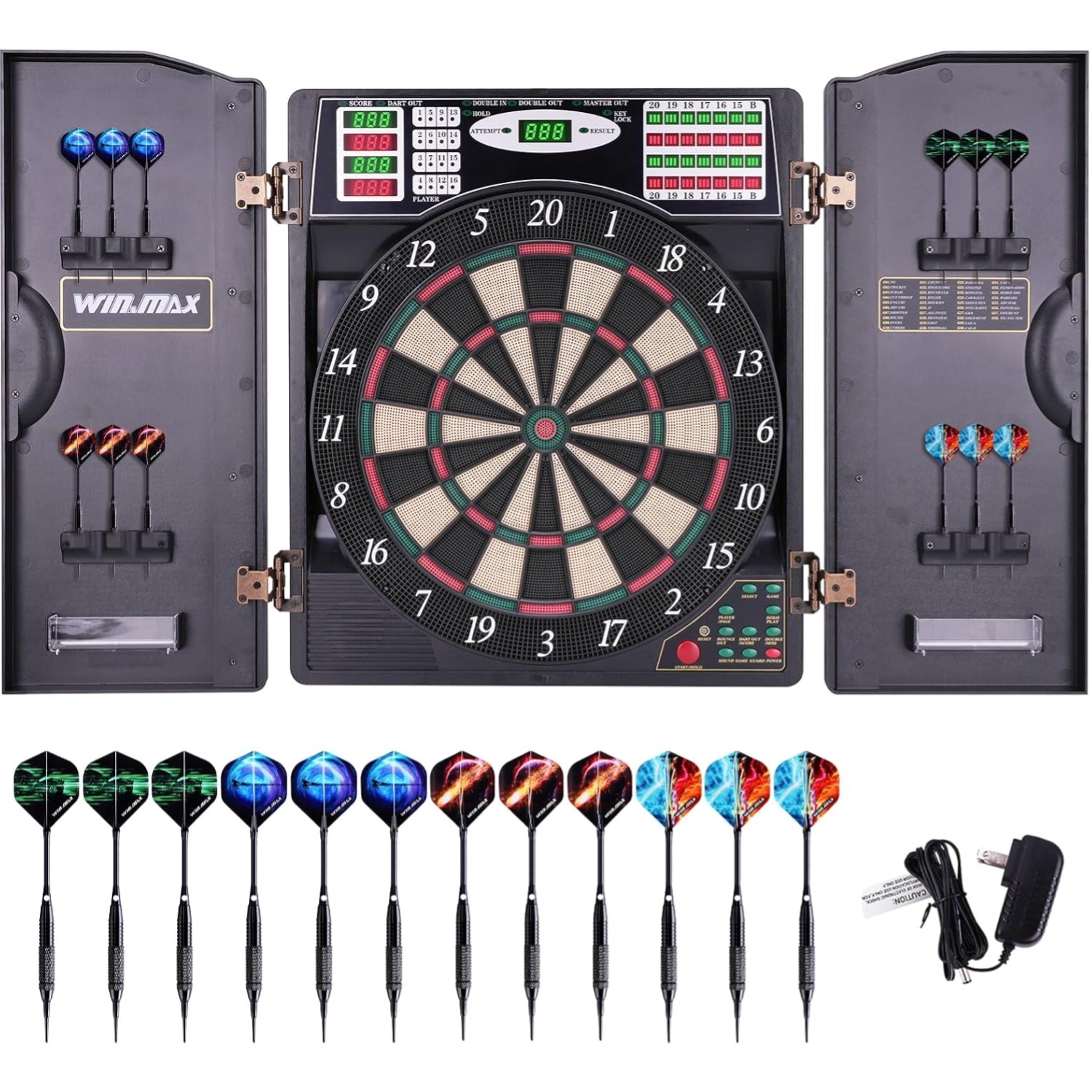 Elektronische Dartscheibe Profi Set mit 211 Spielvarianten für 1 16 Spieler