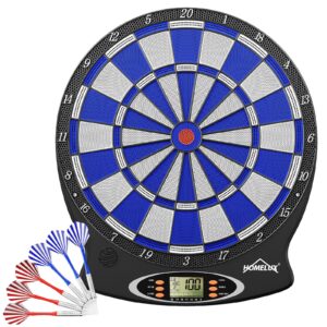 Elektronische Dartscheibe Dartboard mit LCD & Sound + 6 Darts Pfeile 18 Spiele