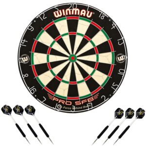 Winmau Dartboard Pro SFB Set inklusive 2 Satz Steeldarts Dartscheibe Dart