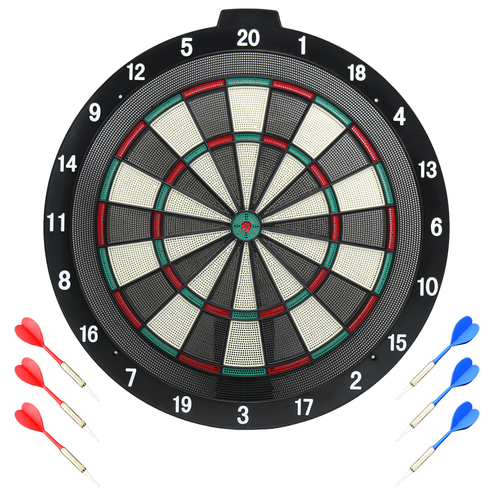 Best Sporting Safety Dartboard Kunststoff Scheibe 6 Pfeile Ersatzspitzen