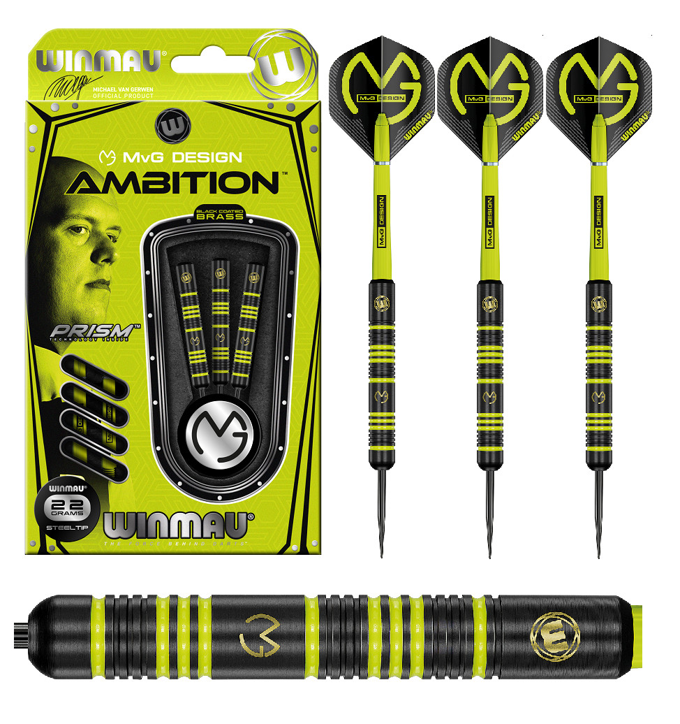 Winmau MvG Michael van Gerwen Ambition Steeldarts 22g Dartpfeile NEU
