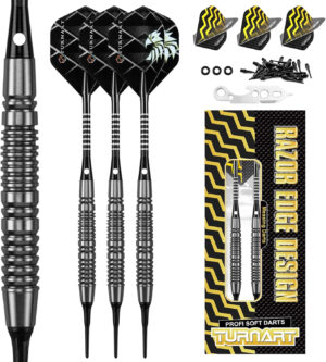 Softdarts Set mit Kunststoffspitze für elektronische Dartscheiben 18G Brass 30