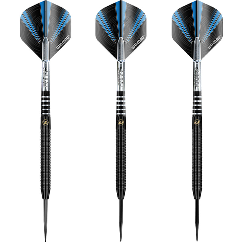 Winmau Steel Darts Sabotage Onyx Black 90% Tungsten Steeltip Dart Steeldart NEU
