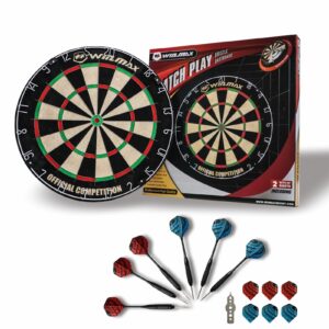 Bristle Dart Board Blade 6 Dartscheibe mit 6 Steeldart Dartpfeile WIN.MAX