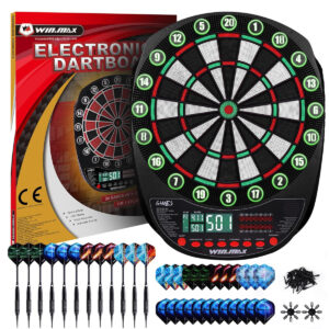 WIN.MAX Elektronische Dartscheibe Profi Set 34 Games 354 Varianten 8 Spieler