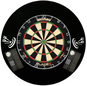 Steeldart Profi Set Dartscheibe Blade 6 + 2 Satz Pfeile + Catchring