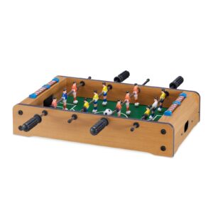 Tischkicker klein Tischfußball Kicker Tisch Mini Fußballtisch robust Holzoptik