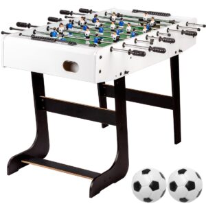 GAMES PLANET® Tischfussball Belfast klappbar weiß