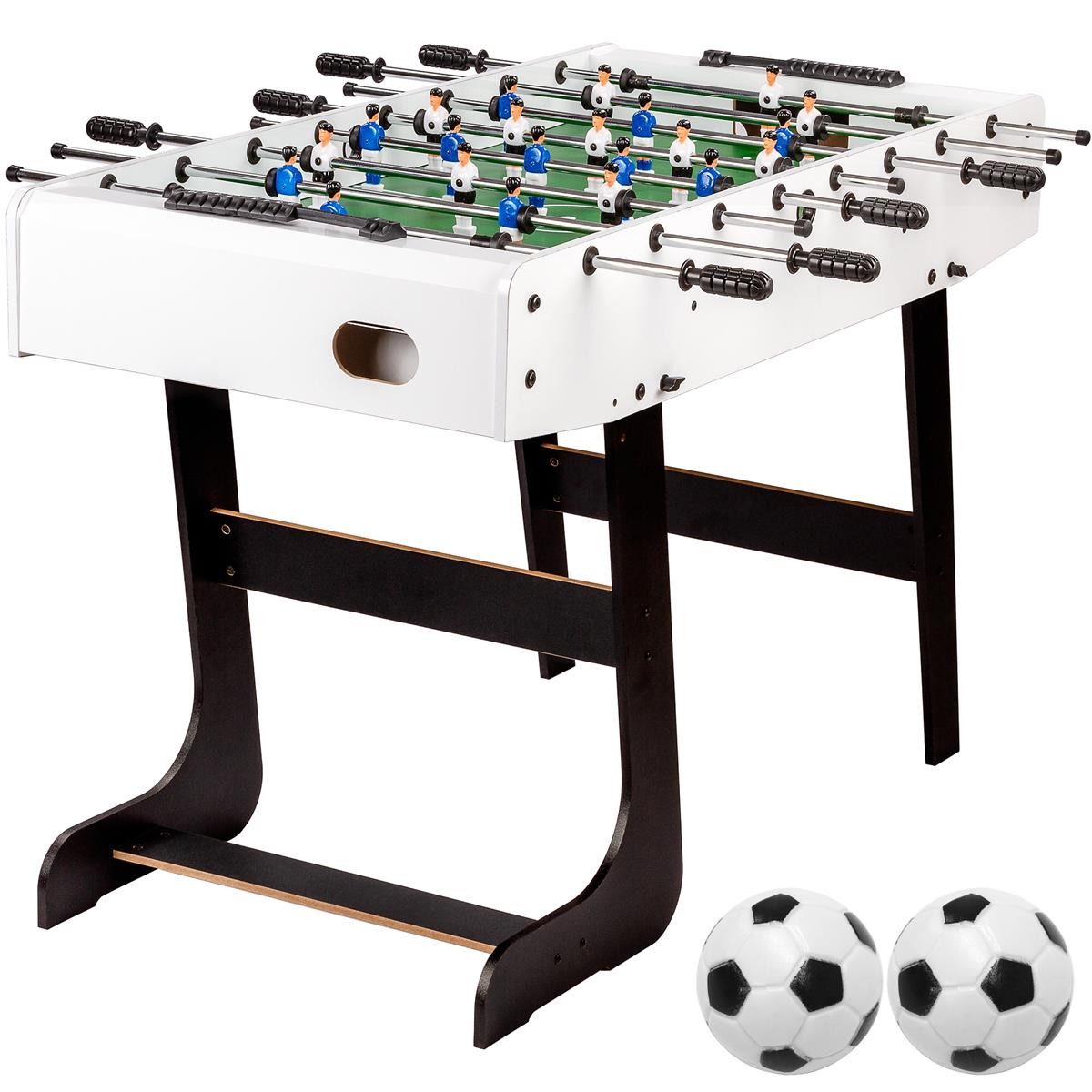 GAMES PLANET® Tischfussball Belfast klappbar weiß