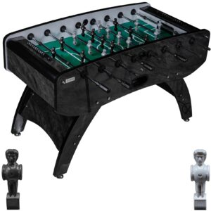 Fußball Tischkicker Design Schwarz grünes Spielfeld Figuren Schwarz Grau 80kg