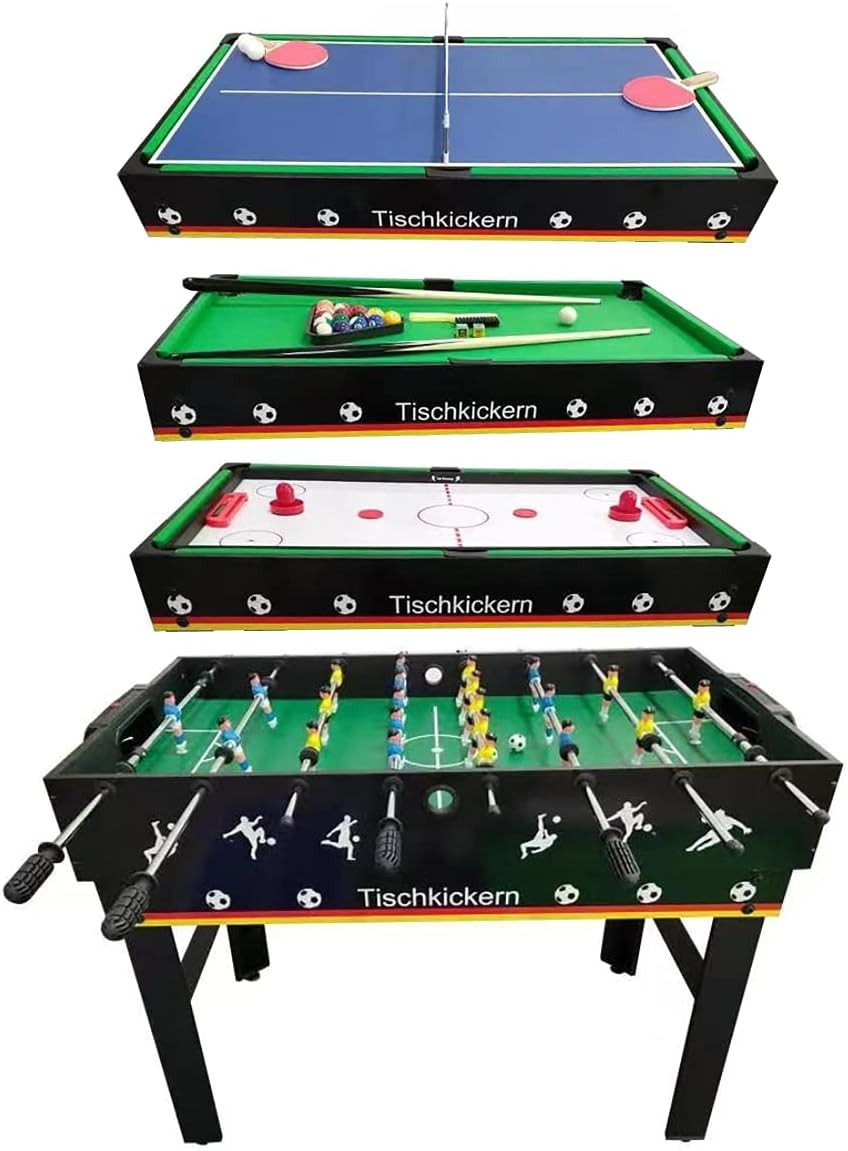 Izzy Multifunktionstisch Spieltisch 4 in 1 Tischfußball Billard Tischtennis 67
