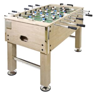 GAMES PLANET® Profi Tischfussball Leeds Kicker Holz hell