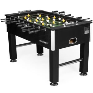 Buckshot Kickertisch 60KG Schwarz Tischfussball mit 2 Bälle