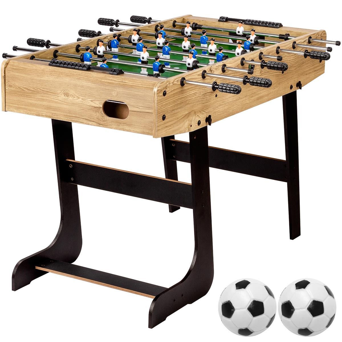 GAMES PLANET® Tischfussball Belfast klappbar Holz hell