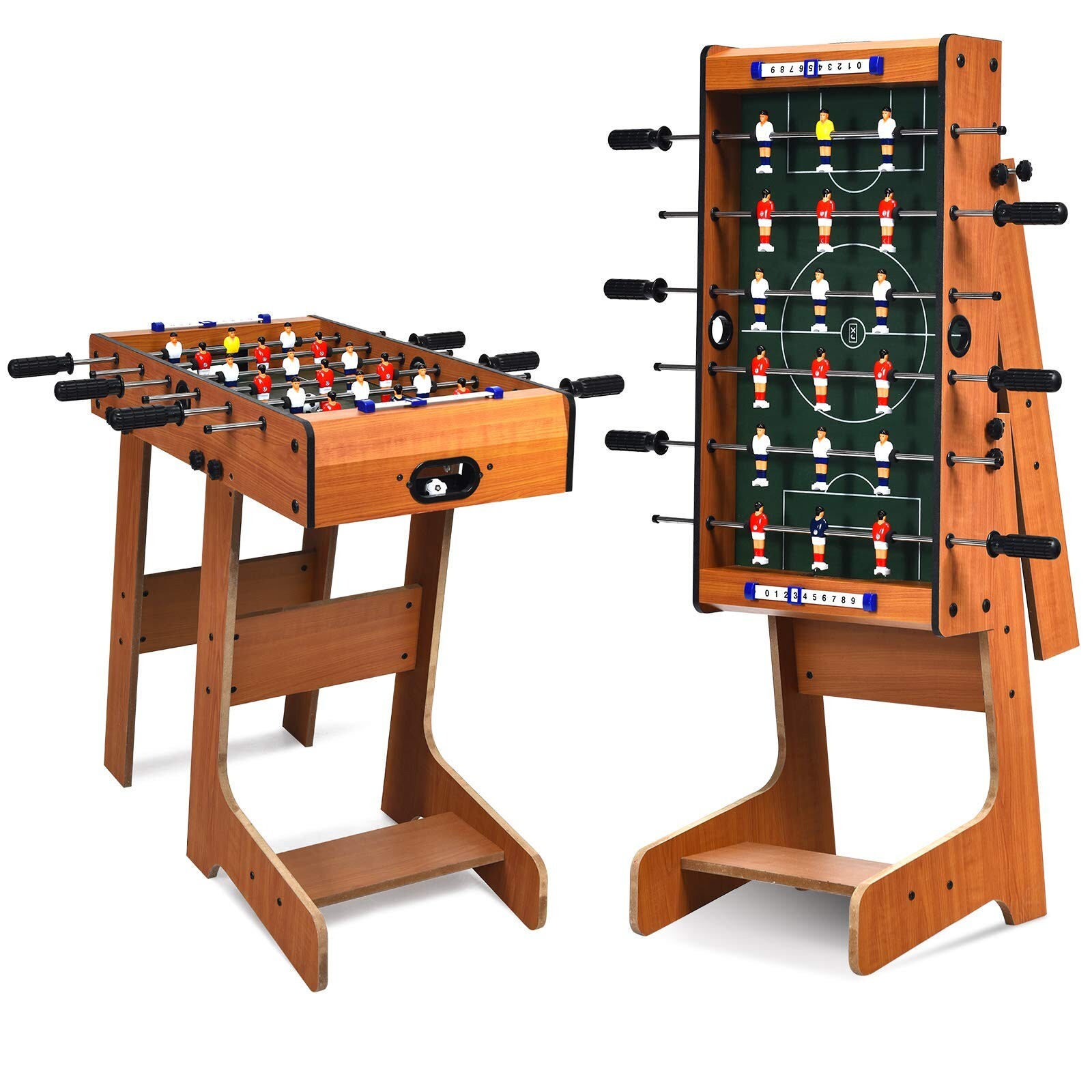 Tischkicker klappbar Kickertisch inkl. 2 Bällen Spieltisch Tischfußball