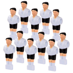 Kicker Spielerfiguren Figuren Tischfuball Spieler Set 11 tlg. wei/schwarz
