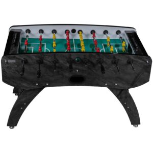 Fußball Tischkicker Design Schwarz grünes Spielfeld Figuren Gelb Rot 80kg