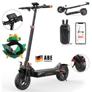 10 Zoll Elektroroller Off road E Scooter APP Mit Straßenzulassung Bis 70KM 150KG