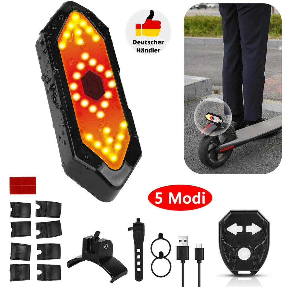 E Scooter Blinker/Rücklicht LED Scooter Blinker USB Aufladung Mit Fernbedienung