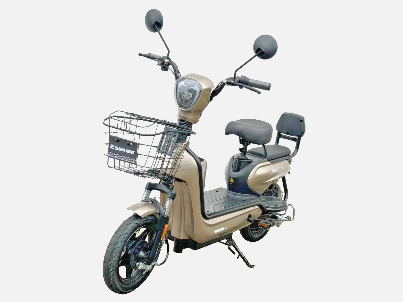 WuXi Saige Electro Scooter E Roller mit Straßenzulassung 25km/h 48V 2 Sitzer 14"
