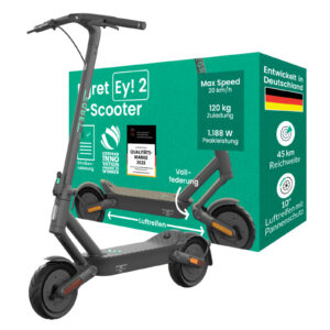 E Scooter + Straßenzulassung Blinker 10 Zoll 45 km E Roller Ey! 2