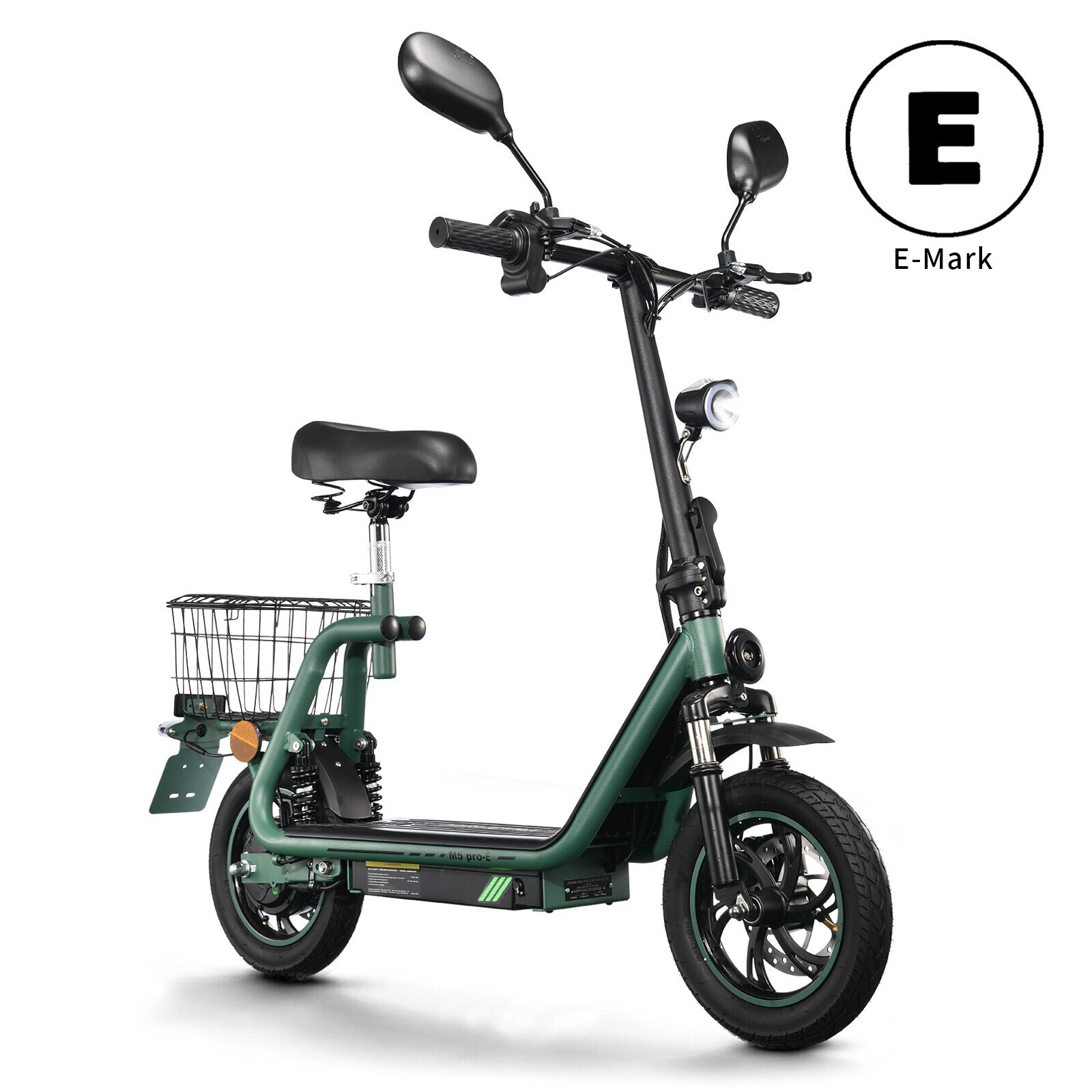 TWOFISH M5 PRO 12" Elektroroller 48V 13AH Mit Straßenzulassung Scooter mit Sitz