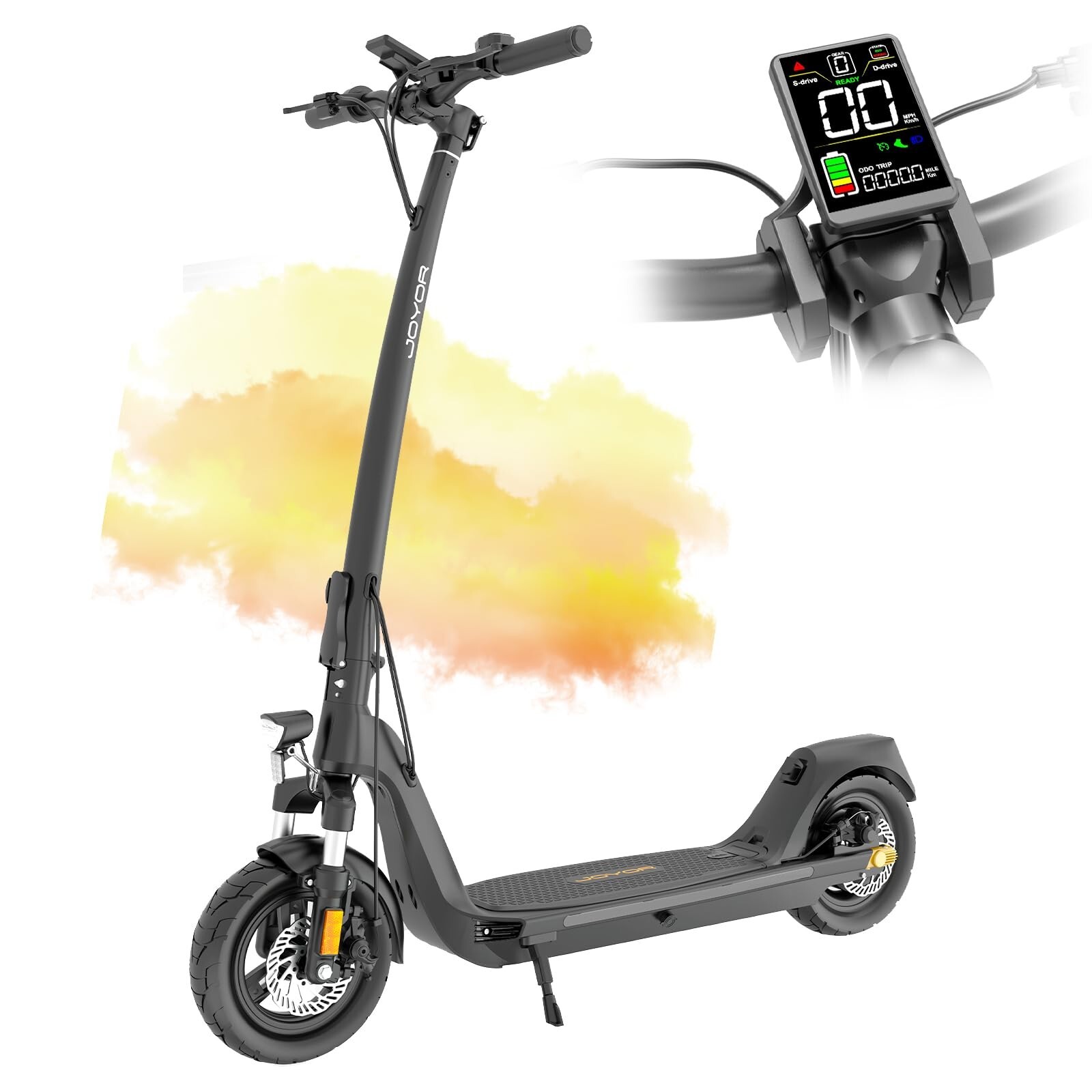 E Scooter mit Straßenzulassung Joyor C10E 500 W abnehmbarer 48 V 10 4 Ah Akku