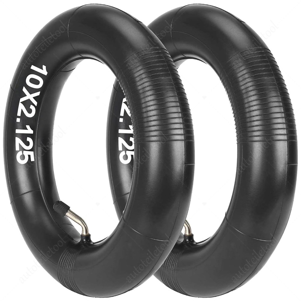 2x E Scooter Schlauch 10x2 / 10x2.125 / 10x2.5 45 Ventil 10 Zoll Innenschlauch