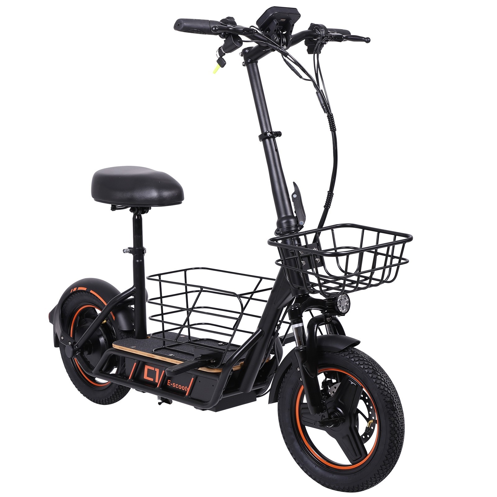 14' ' Offroad E Roller mit Sitz E Scooter für Erwachsene 36V 10Ah Elektroroller