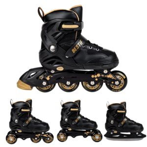 Inliner Kinder Inline skates 4in1 Schlittschuhe Verstellbar Inlineskates 30 41