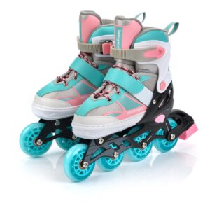 Inline Skates Rollschuhe Kinder ABEC7 Einstellbare Größe 30 41 Junge Mädchen LED