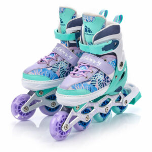 Inline Skates 4in1 Rollschuhe LED 25 41 Kinder ABEC7 Inliner Rollen Einstellbare