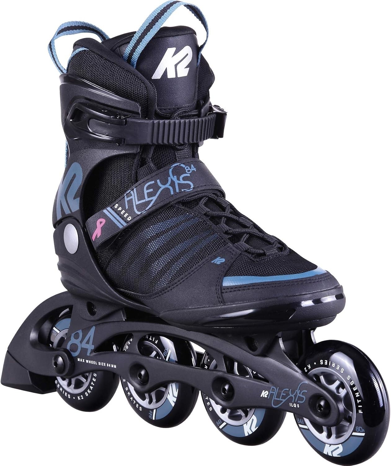 K2 Alexis 84 Speed ALU Inline Skate Black/Petrol