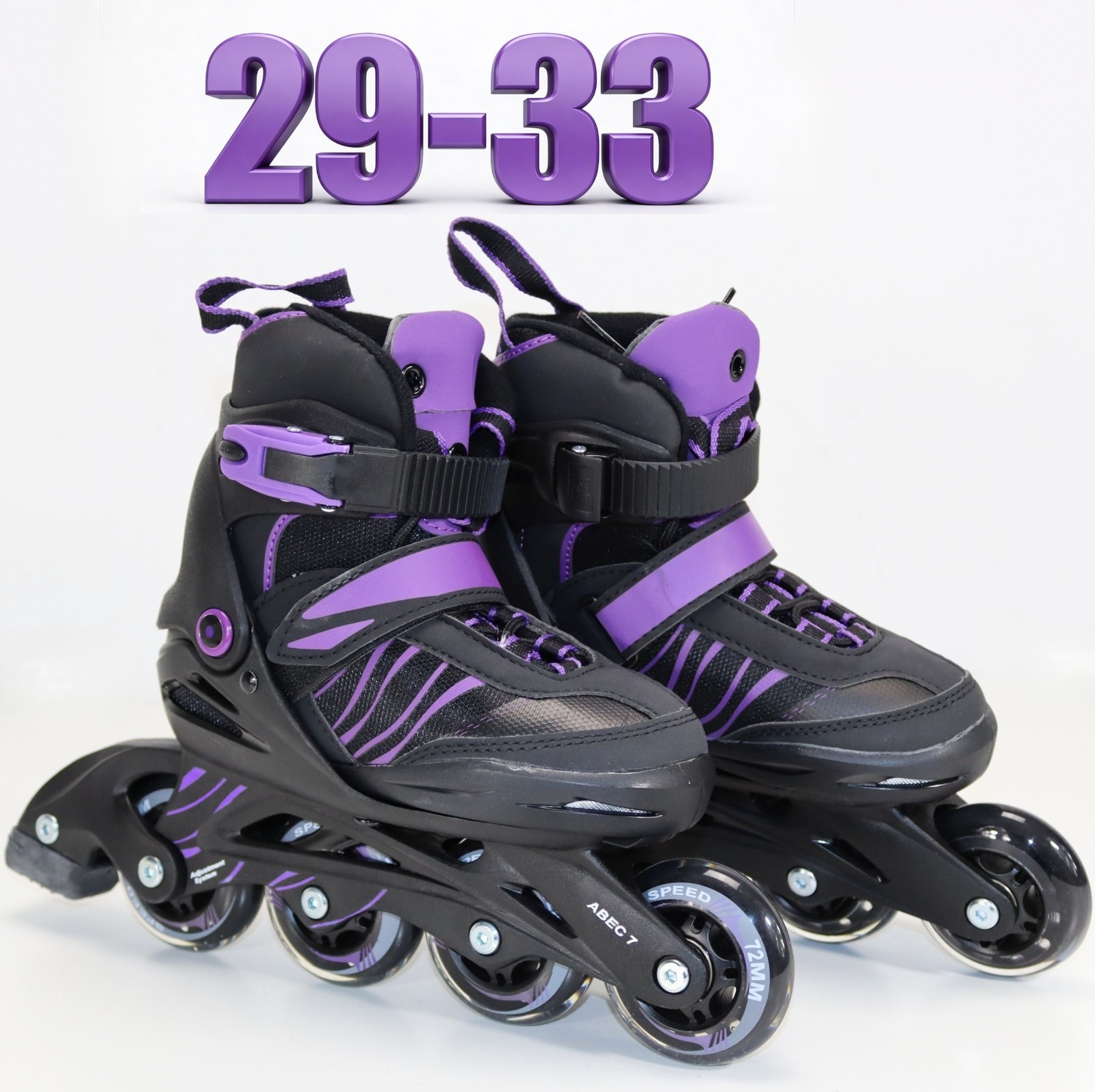 Kinder Inline Skates PURPLE Inliner Mädchen Rollschuhe Größe verstellbar 29 33