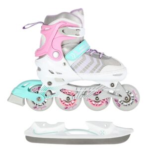 Inlineskates 4in1 L 39 43 Inliner Schlittschuhe Rollschuhe wechselbare Kufen