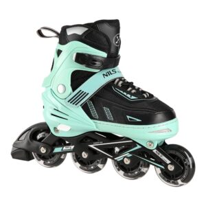 NILS EXTREME Inliner L 39 42 Inlineskates Grün LED Inline Skates