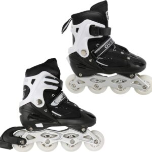 Verstellbare Inline Skates Kinder Erwachsene leuchtende Räder Größe 35 38 80