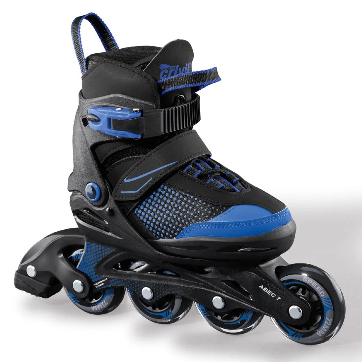 CRIVIT Inline Skates Gr. 33 37 verstellbar Kinder Inliner Softboot SCHWARZ BLAU